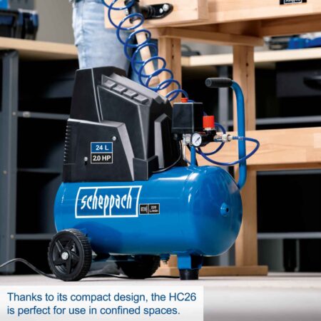 Компресор 1500W - 24L Scheppach HC26 / 5906135901 / 2