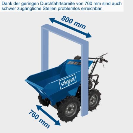 Бензинов дъмпер 4x4, 5.6HP, 300kg / Scheppach DP3000 / 5