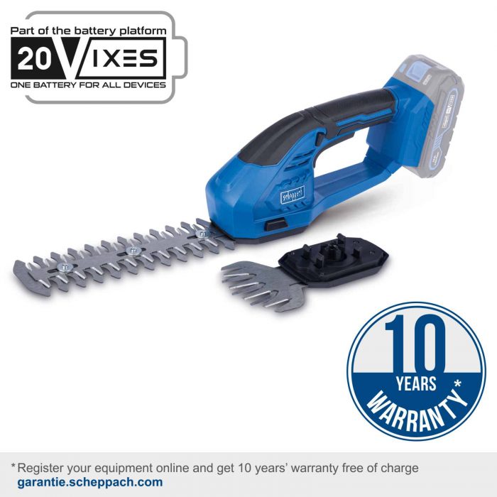 Акумулаторна ножица за трева и храсти Scheppach IXES C-HTGS200-X / 5912205900 / 1