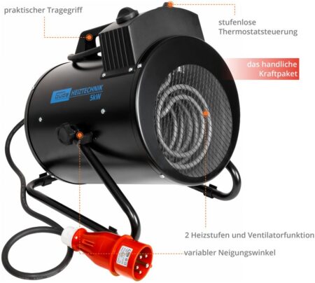 Електрически калорифер, 5 kW, GUDE GEH 5000 R / 85131 / 4