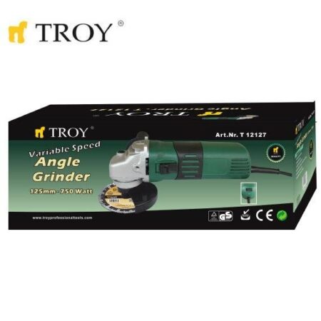 Ъглошлайф с регулиране на оборотите / Troy 12127 / - 125 мм, 750W 1