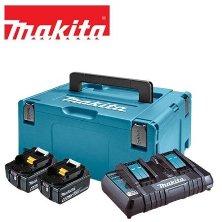 Акумулаторен комплект 2x BL1860B батерии и двойо зарядно в Makpac type3 куфар 1
