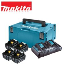 Акумулаторен комплект 4x 6,0 Ah Li-ion батерии и двойно зарядно устройство в куфар тип Makpac 3