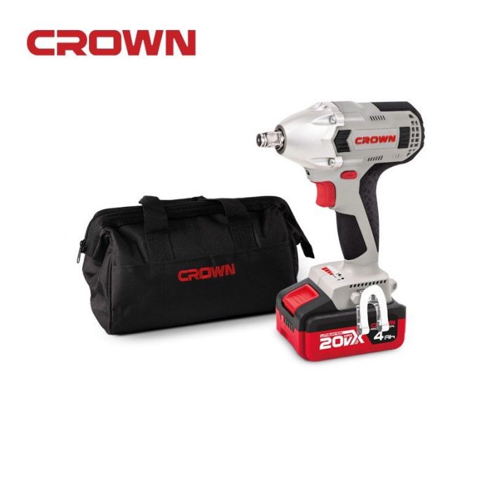 Акумулаторен ударен гайковерт / CROWN CT22015HX-4C2 TB / с две батерии и зарядно 1