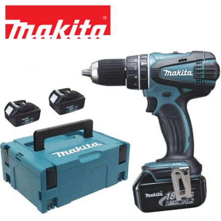Винтоверт Ударен Акумулаторен 18V, 50 / 36 Nm / MAKITA DHP456RFJ / 2