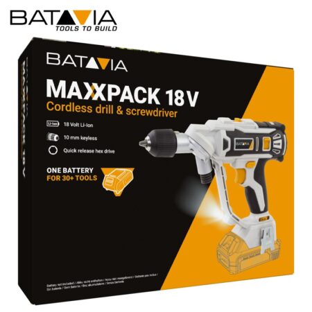 Акумулаторна бормашина и отвертка 2 в 1 Maxxpack 18V / BATAVIA 7063778 / 8