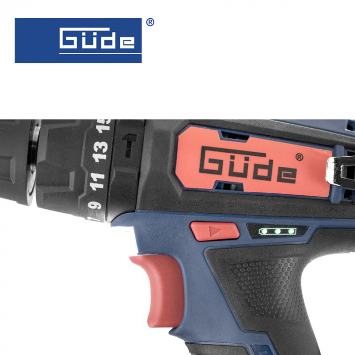 Акумулаторна ударна бормашина - винтоверт GUDE BSB 12-202-20K / 58606 / 2х 12V / 2,0Ah 6