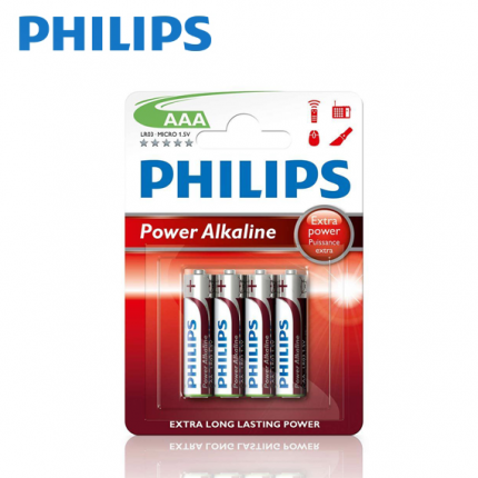 Алкални Батерии Philips AAA (LR03) 4бр.