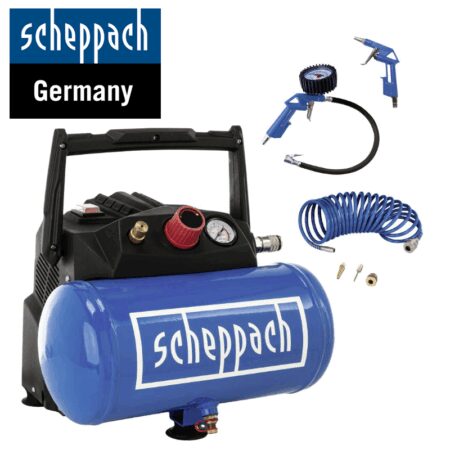 Безмаслен компресор 8bar, 6l, Scheppach HC06 / 5906153901 / 15