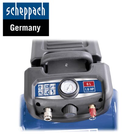 Безмаслен компресор 8bar, 6l, Scheppach HC06 / 5906153901 / 22