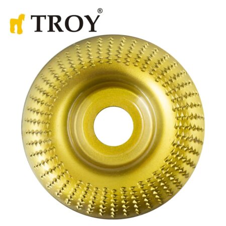 Диск за дърво - за ъглошлайф / Диск за шлайфане на дърво / Troy 25070 / 100 мм - овал - тороид 2