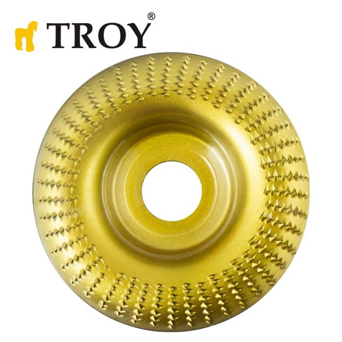 Диск за дърво - за ъглошлайф / Диск за шлайфане на дърво / Troy 25070 / 100 мм - овал - тороид 2