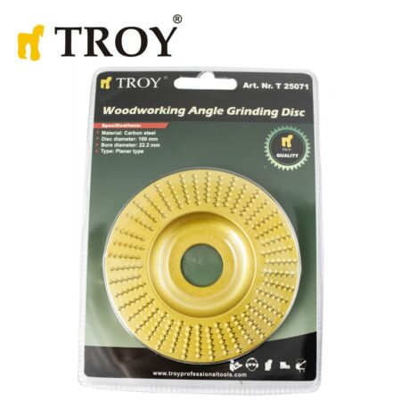Диск за дърво - за ъглошлайф / Диск за шлайфане на дърво / Troy 25071 / 100 мм - прав 2
