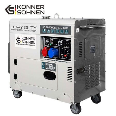 Тих Дизелов генератор за ток с AVR, ATSR, 7500W,/ KS 9200HDES-1/3 ATSR / 3
