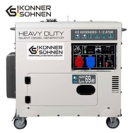 Тих Дизелов генератор за ток с AVR, ATSR, 7500W,/ KS 9200HDES-1/3 ATSR / 1
