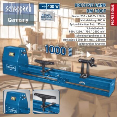 Дърводелски Струг DM1000T до 1000 mm / Scheppach 5902303901 / 5