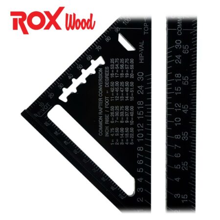 Дърводелски триъгълник - шаблон 175 мм, алуминий / ROX 153ROX0023 / 6