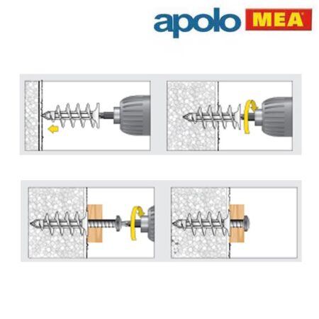 Дюбел за гипсокартон и тънки стени (4-5mm, 100 бр.) /MEA IPL95/ 1