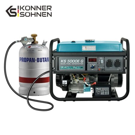 Генератор за ток на газ(LPG)/бензин с AVR, 4000W, 230V / KS 5000E G / 1