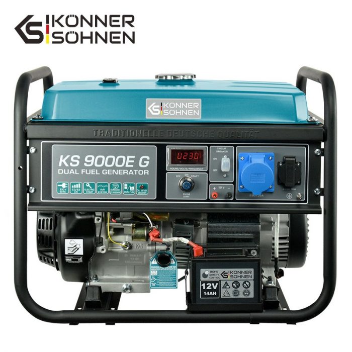 Генератор за ток на газ LPG/бензин с AVR 6000W / KS 9000E G / 3