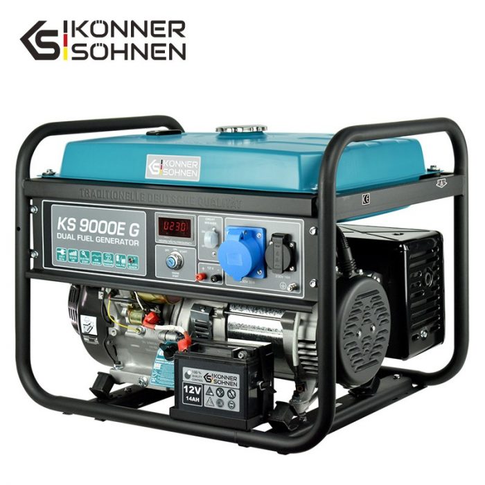 Генератор за ток на газ LPG/бензин с AVR 6000W / KS 9000E G / 4