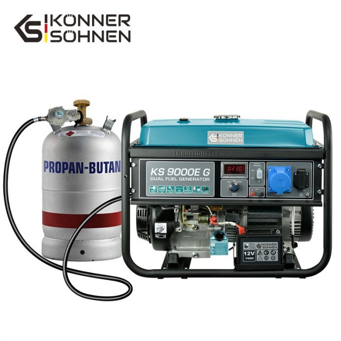 Генератор за ток на газ LPG/бензин с AVR 6000W / KS 9000E G / 1