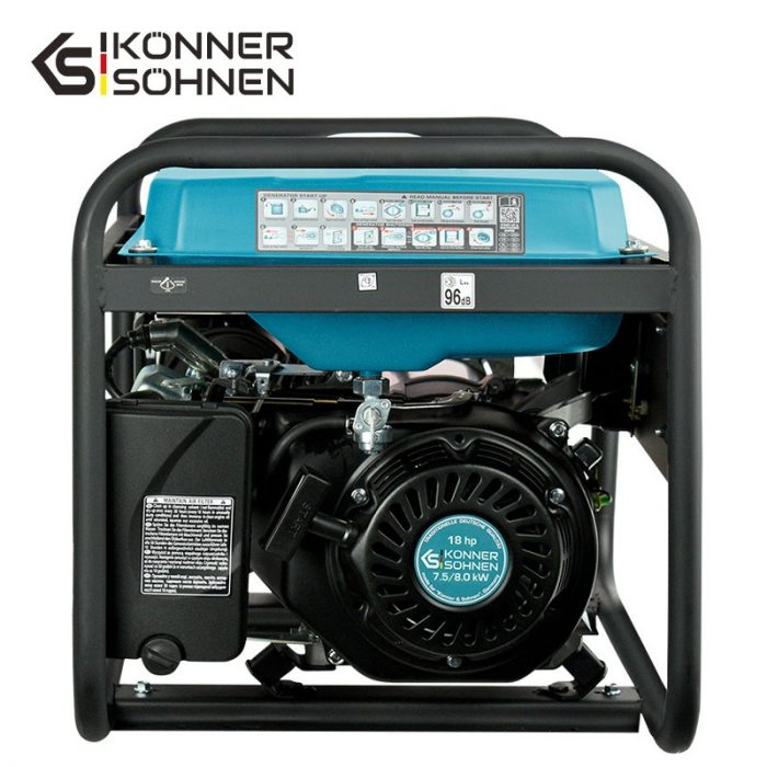 Бензинов Генератор за ток с електрически стартер и AVR, 8kW, 230V / KS 10000E / 7