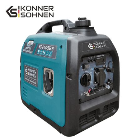 Тих Инверторен генератор за ток на 2000W Газ/бензин / KS 2100iG S / 2