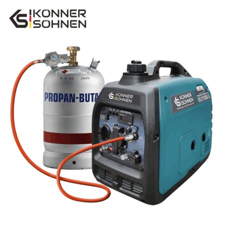 Тих Инверторен генератор за ток на 2000W Газ/бензин / KS 2100iG S / 1