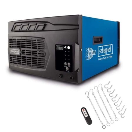Професионален въздушен филтър Scheppach HDA-14 – 740 m³/h, 110 W, с дистанционно управление / 5903001901 / 1