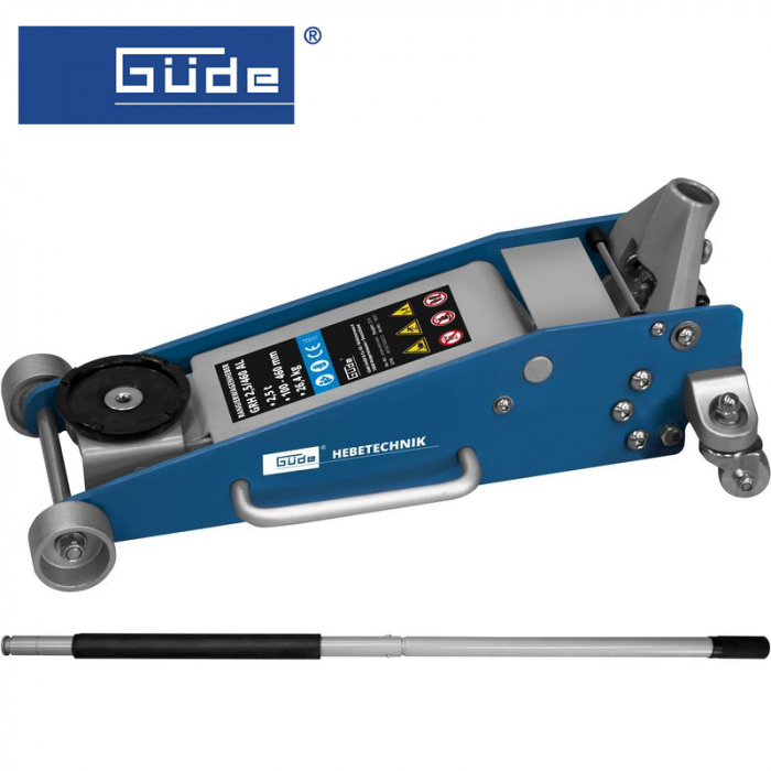 Хидравличен крик Крокодил, капацитет 2.5т, GUDE GRH 2,5/460 AL 2