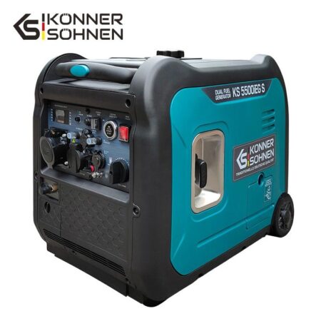 Инверторен генератор за ток на газ/бензин 5500W 230V-5A - монофазен / KS 5500iEG S / 8