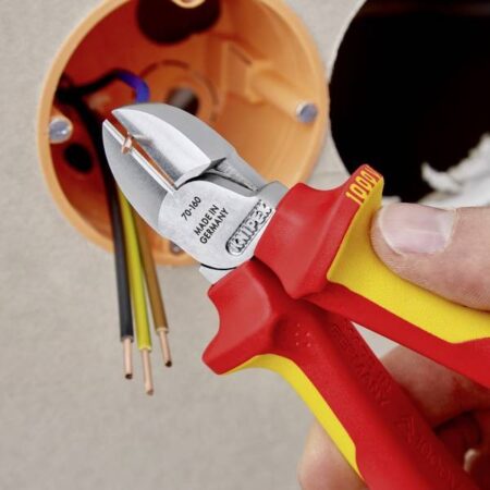 Изолирани клещи странични резачки 160 мм VDE / KNIPEX 7006160 T / 3