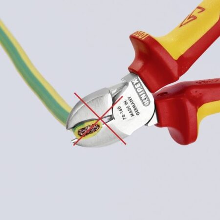 Изолирани клещи странични резачки 160 мм VDE / KNIPEX 7006160 T / 4