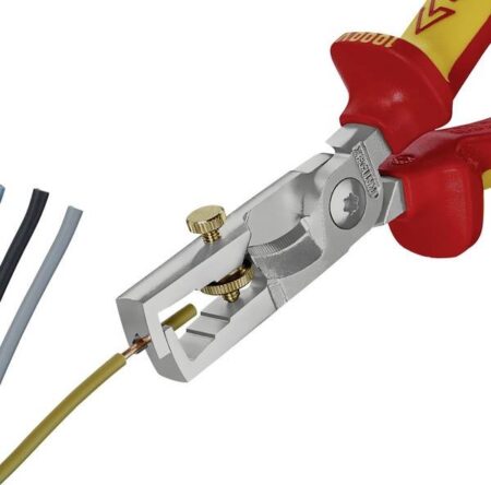Изолирани Клещи за оголване на кабели 180 мм / KNIPEX 1366180 / 5