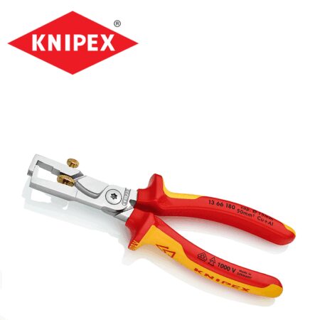 Изолирани Клещи за оголване на кабели 180 мм / KNIPEX 1366180 / 1