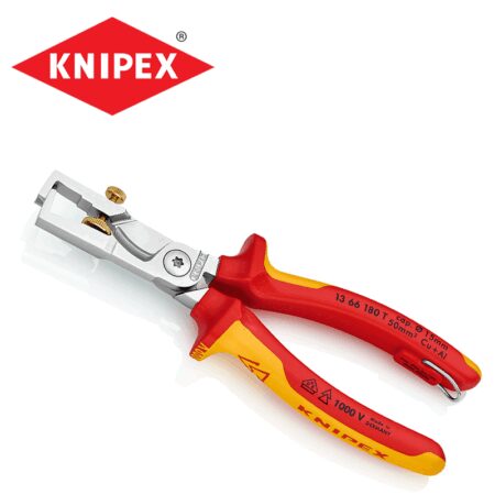 Изолирани Клещи за оголване на кабели 180 мм / KNIPEX 1366180 T / 1
