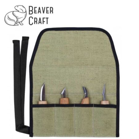 Калъф за длета, 4 бр текстилен / BeaverCraft TR4 / 2