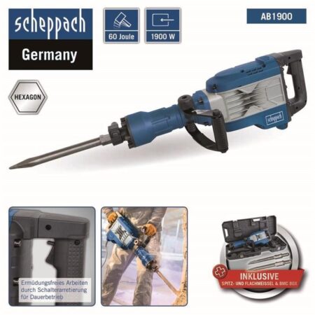 Къртач 60J 1900W Scheppach AB1900 / 5908206901 / 3