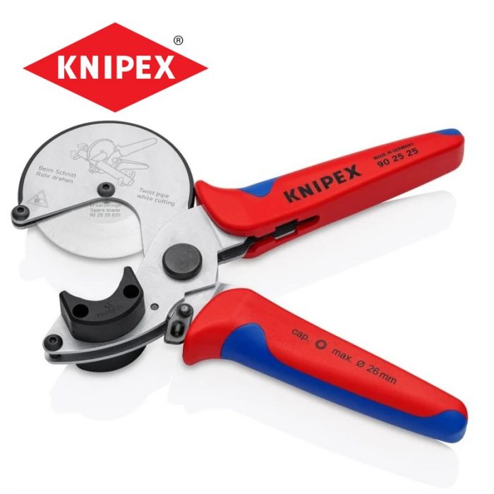 Клещи тръборез за пластмасови / композитни тръби / KNIPEX 90 25 25 / 2