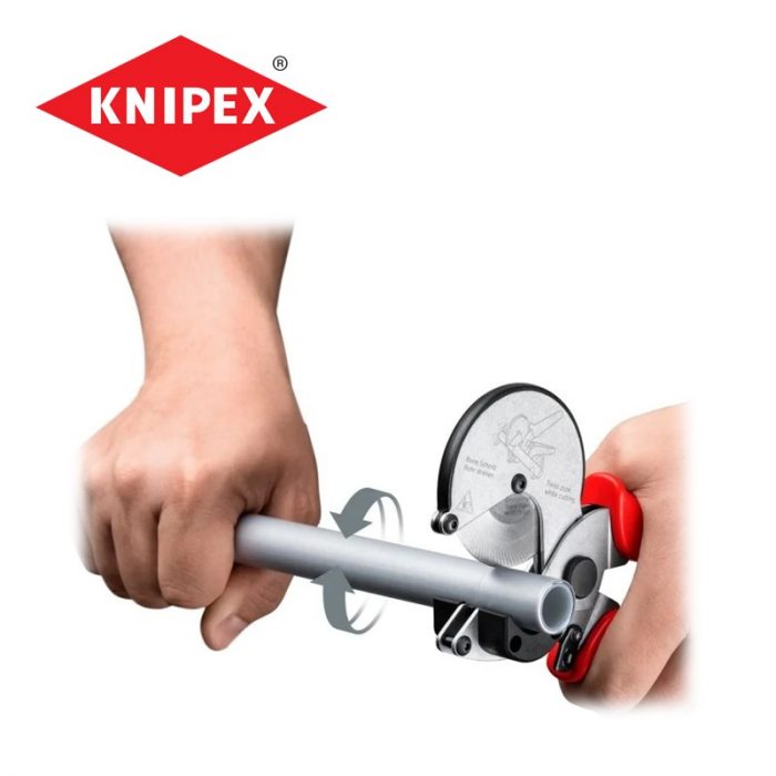 Клещи тръборез за пластмасови / композитни тръби / KNIPEX 90 25 25 / 6