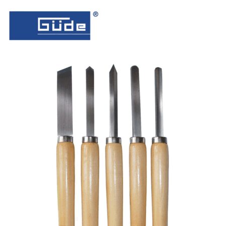Комплект стругарски дърводелски длета, 5 бр. / GUDE 55101 / 1