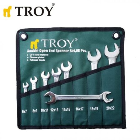 Комплект гаечни ключове, 8 части (6-22мм) / TROY 21508 / 1