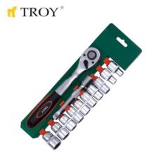 Комплект гедоре тресчотка с вложки 1/2“, 12 части / Troy 26137 /