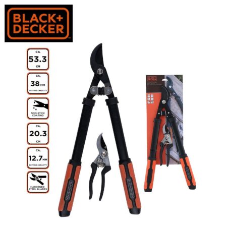 Комплект градинарски ножици Black + Decker 2