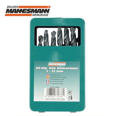 Комплект HSS свредла за метал 25 части 1 - 13 mm / Mannesmann 54341 / 2
