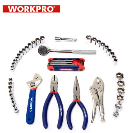 Комплект инструменти в куфар 52 части / Workpro W003020 / 1