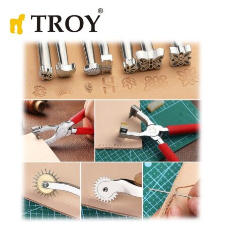 Комплект инструменти за обработка на кожа 273 части / Troy 90018 / 2