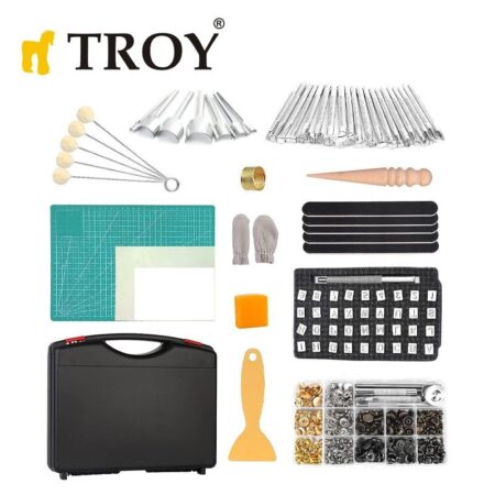 Комплект инструменти за обработка на кожа 273 части / Troy 90018 / 5