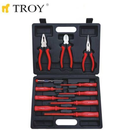 Комплект професионални клещи и изолирани отвертки, 11 части / Troy 22303 / 1